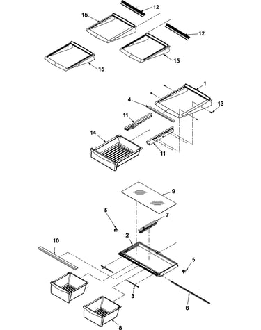 Refrigerator shelving