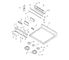 Amana AER5722CAS control panel/top assembly diagram