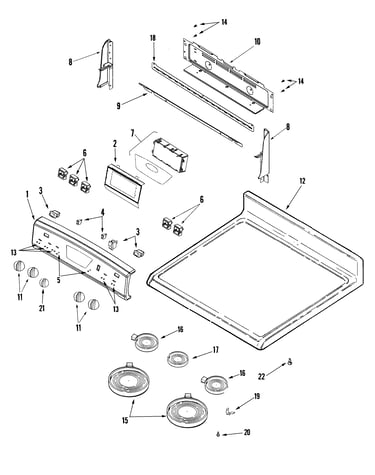 Control panel/top assembly