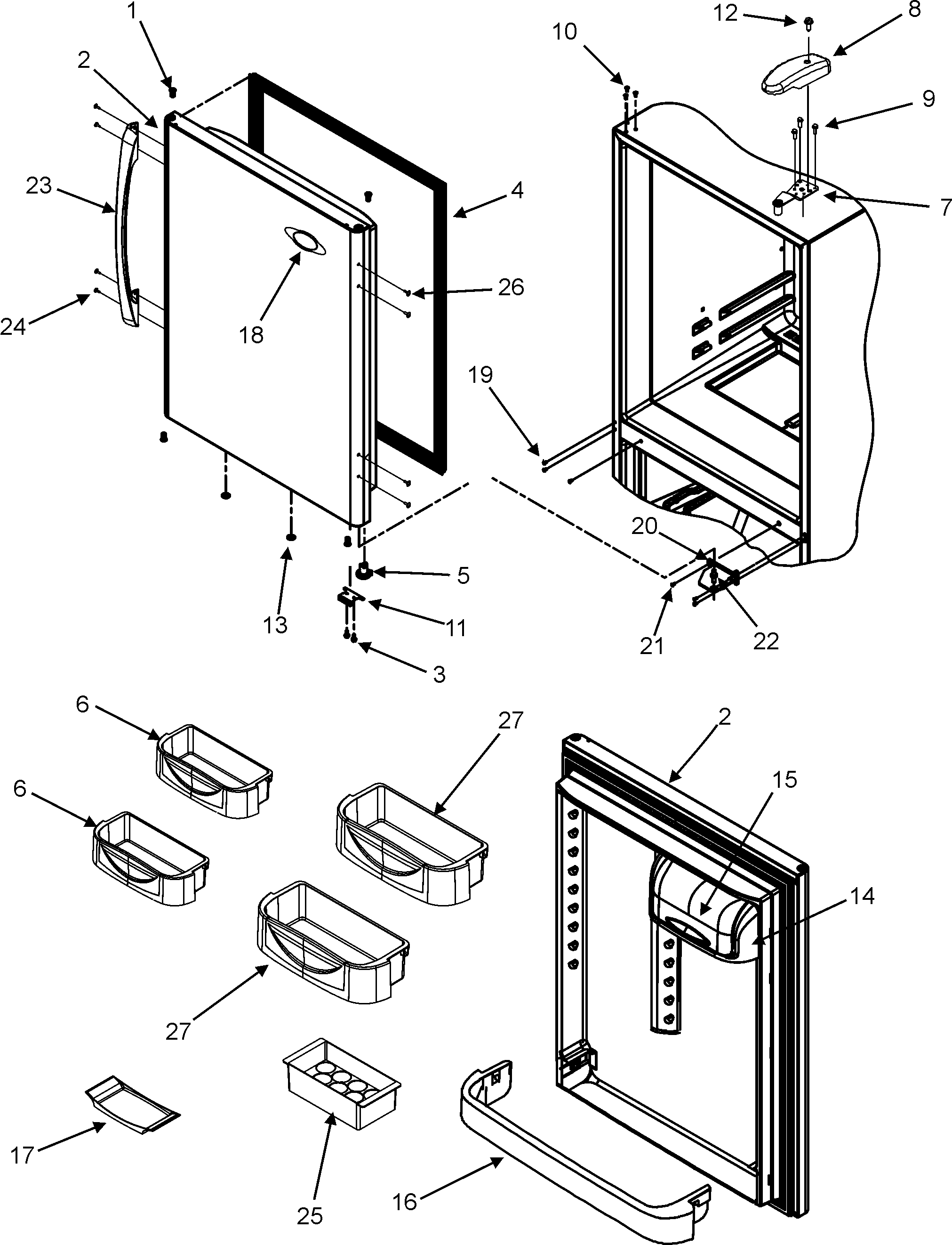 Refrigerator door