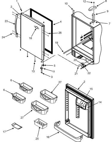 Refrigerator door