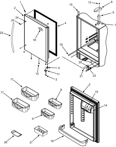 Refrigerator door