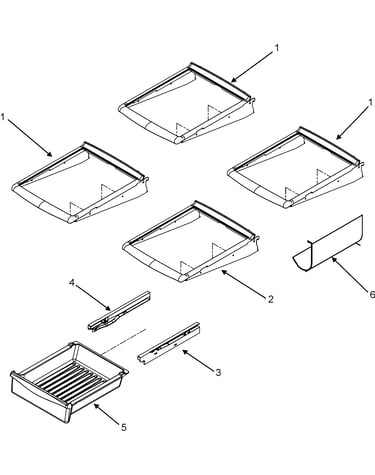 Refrigerator shelves