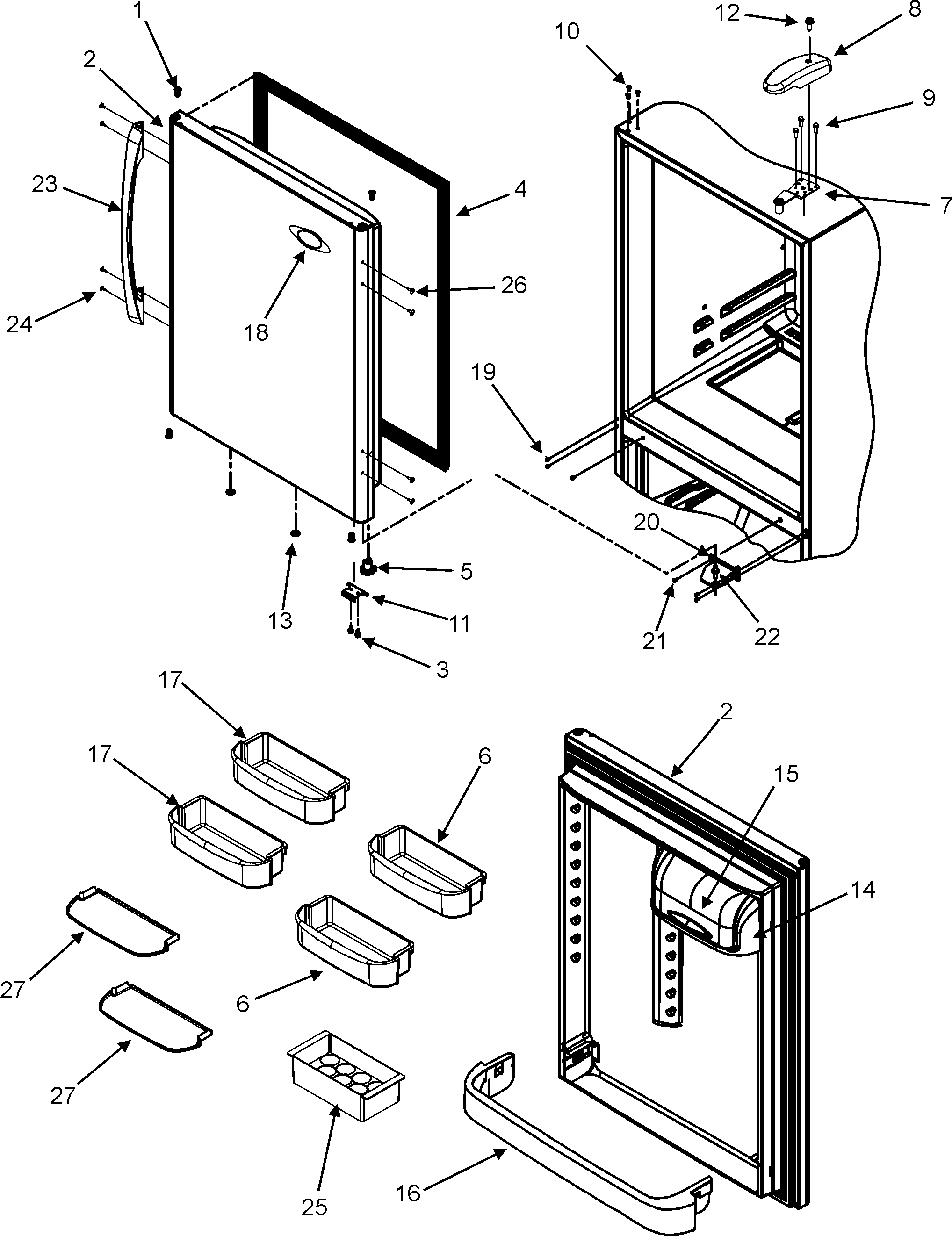 Refrigerator door