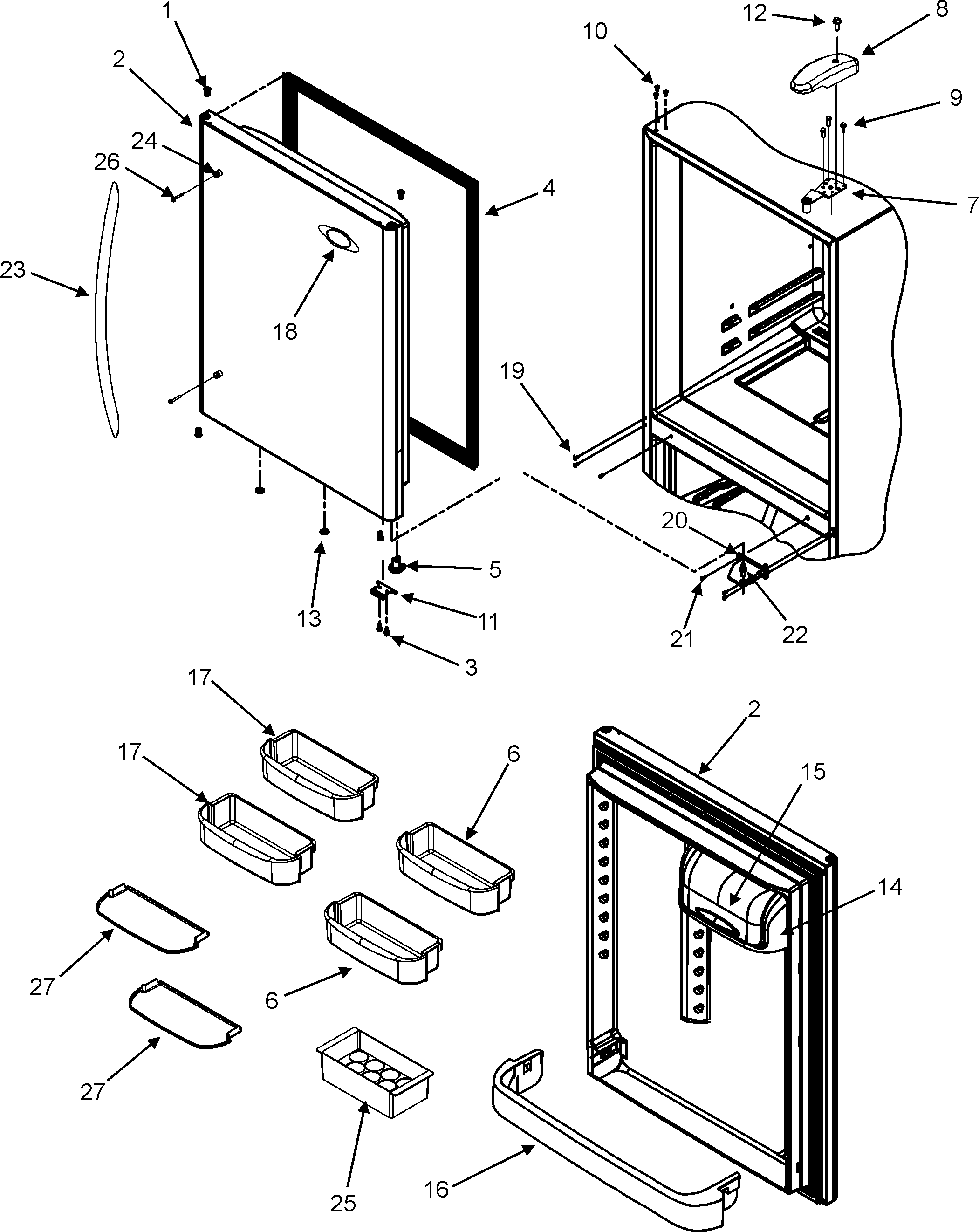 Refrigerator door