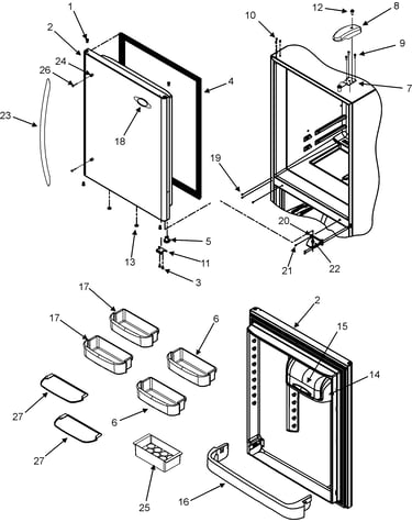 Refrigerator door