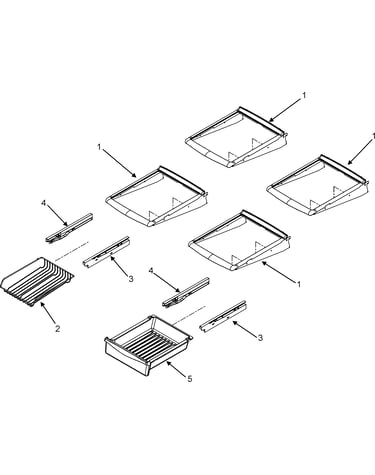 Refrigerator shelves