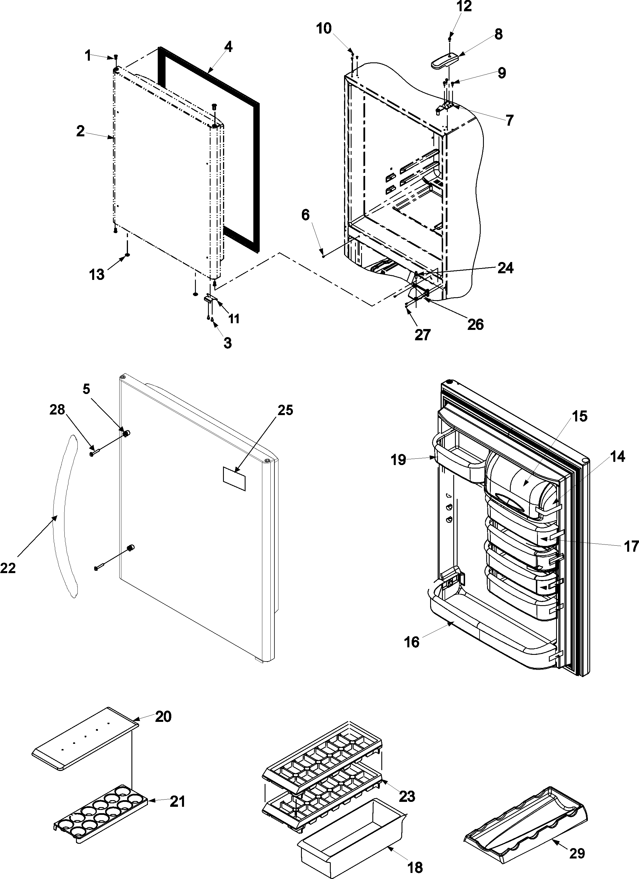 Refrigerator door