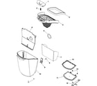 Hoover U8361-950 dirt cup assembly diagram