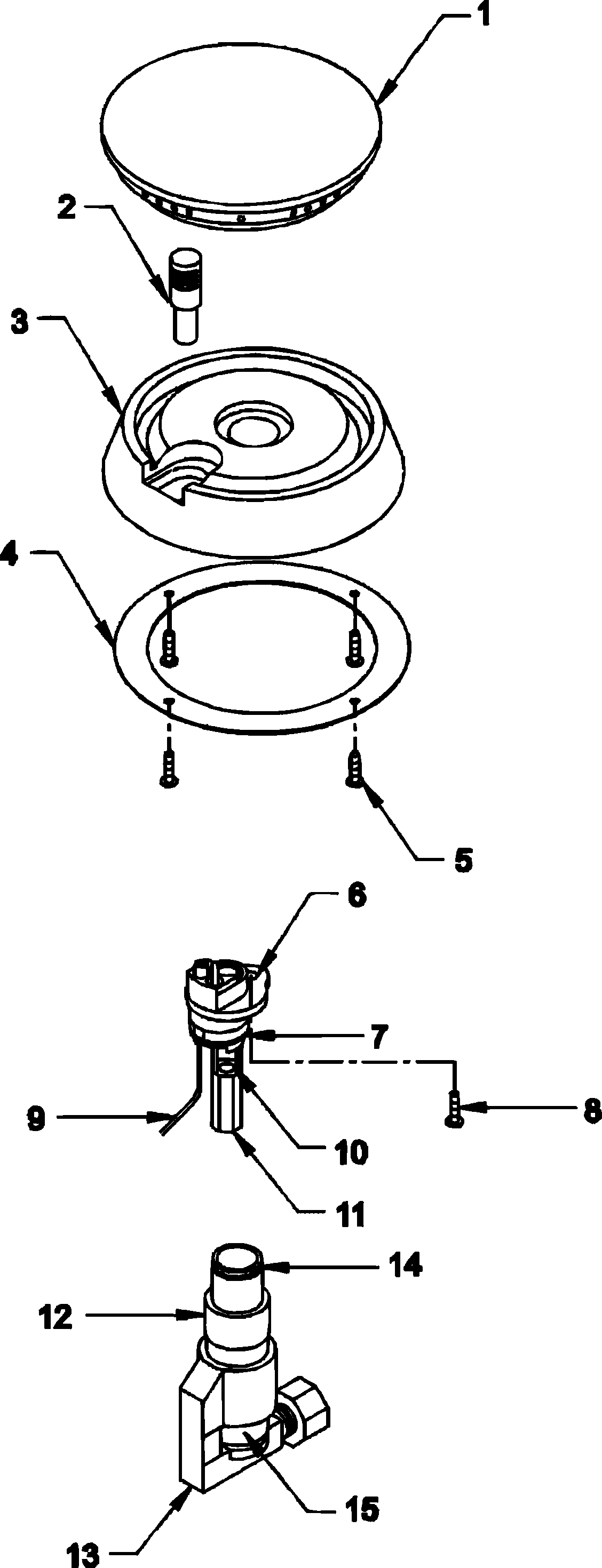 Sealed burner detail