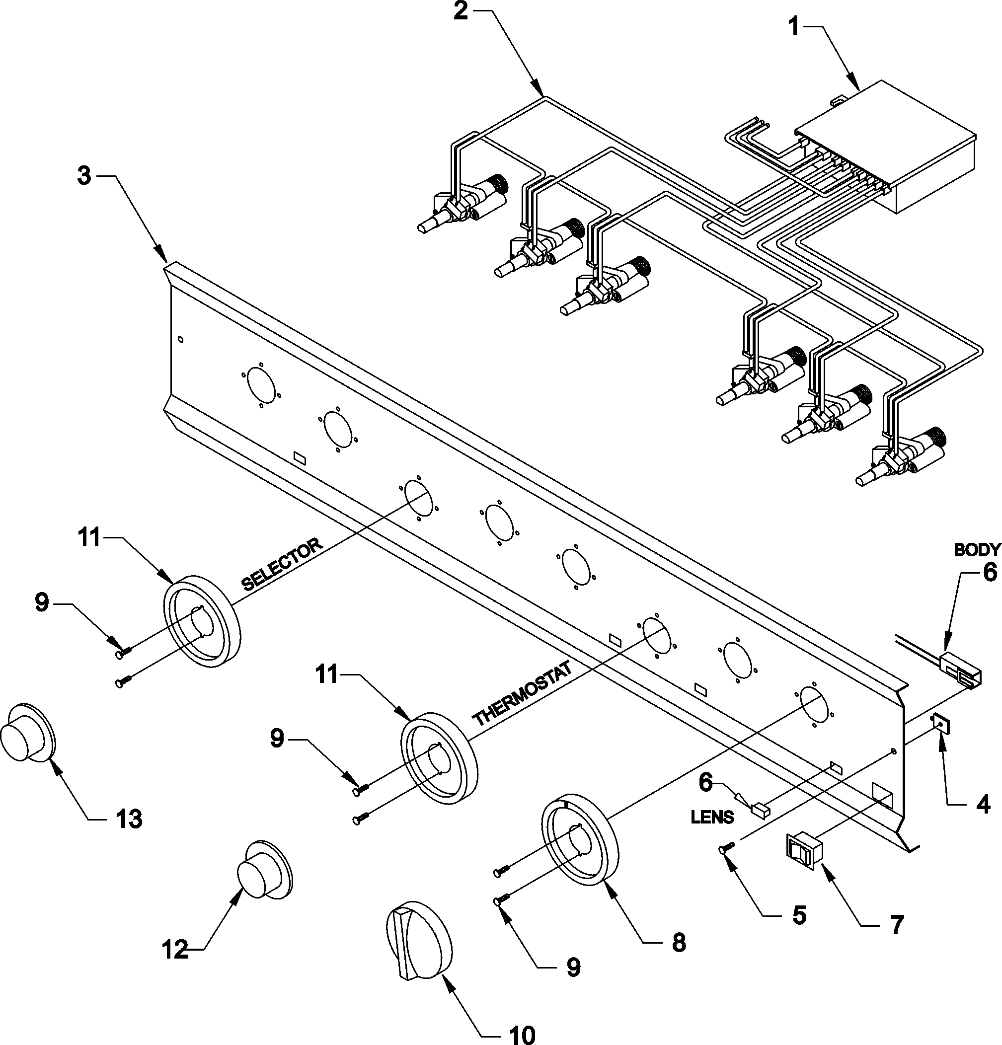 Control panel section