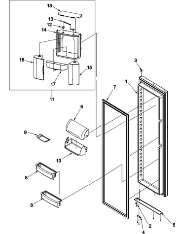 Refrigerator door