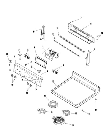 Control panel/top assembly