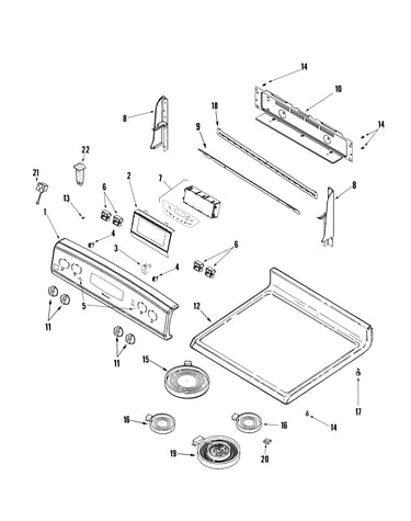 Control panel/top assembly