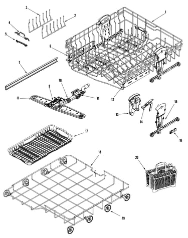Rail & rack assembly (mdl/lwr)