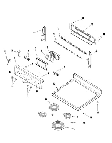 Control panel/top assembly