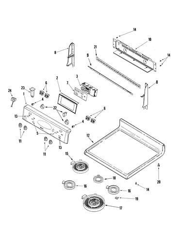 Control panel/top assembly