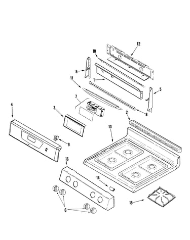 Control panel/top assembly
