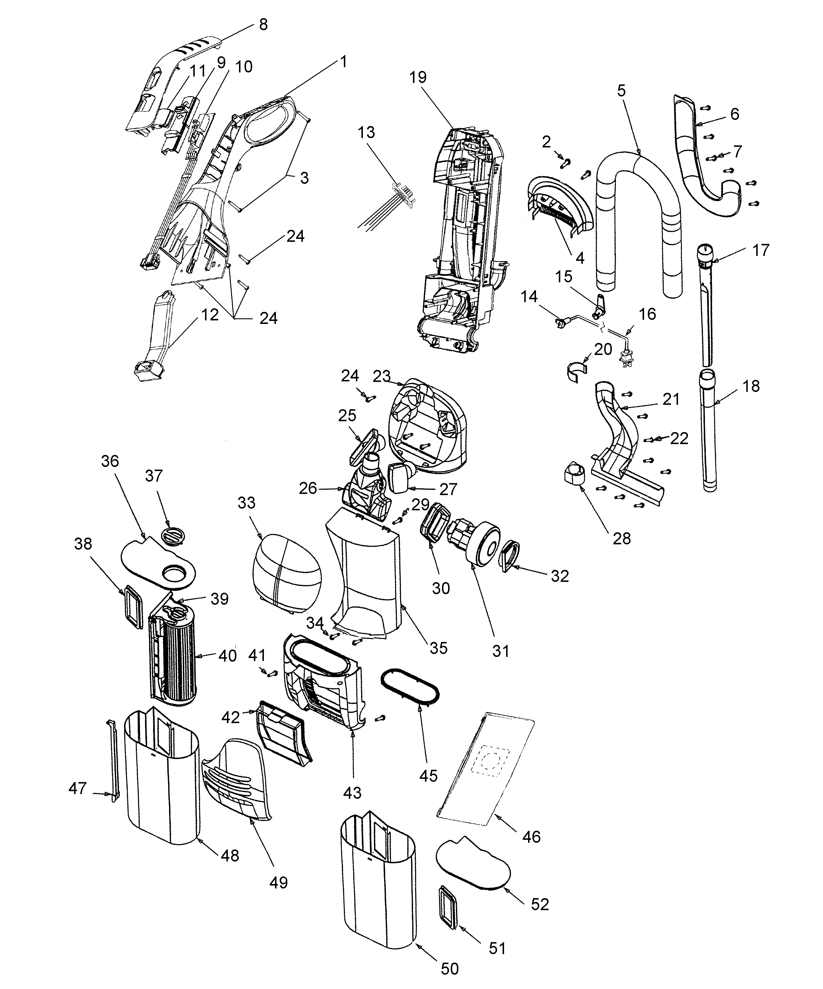 Motor, turbinehandtool, handle