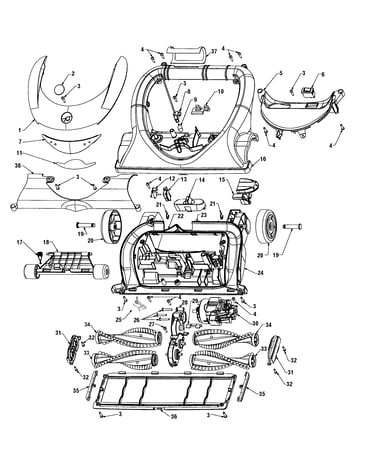 Agitator, mainbody, hood