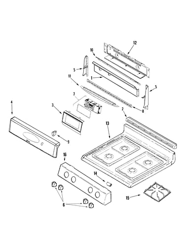 Control panel/top assembly