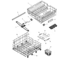 Maytag MDBH750AWQ rail & rack assembly diagram