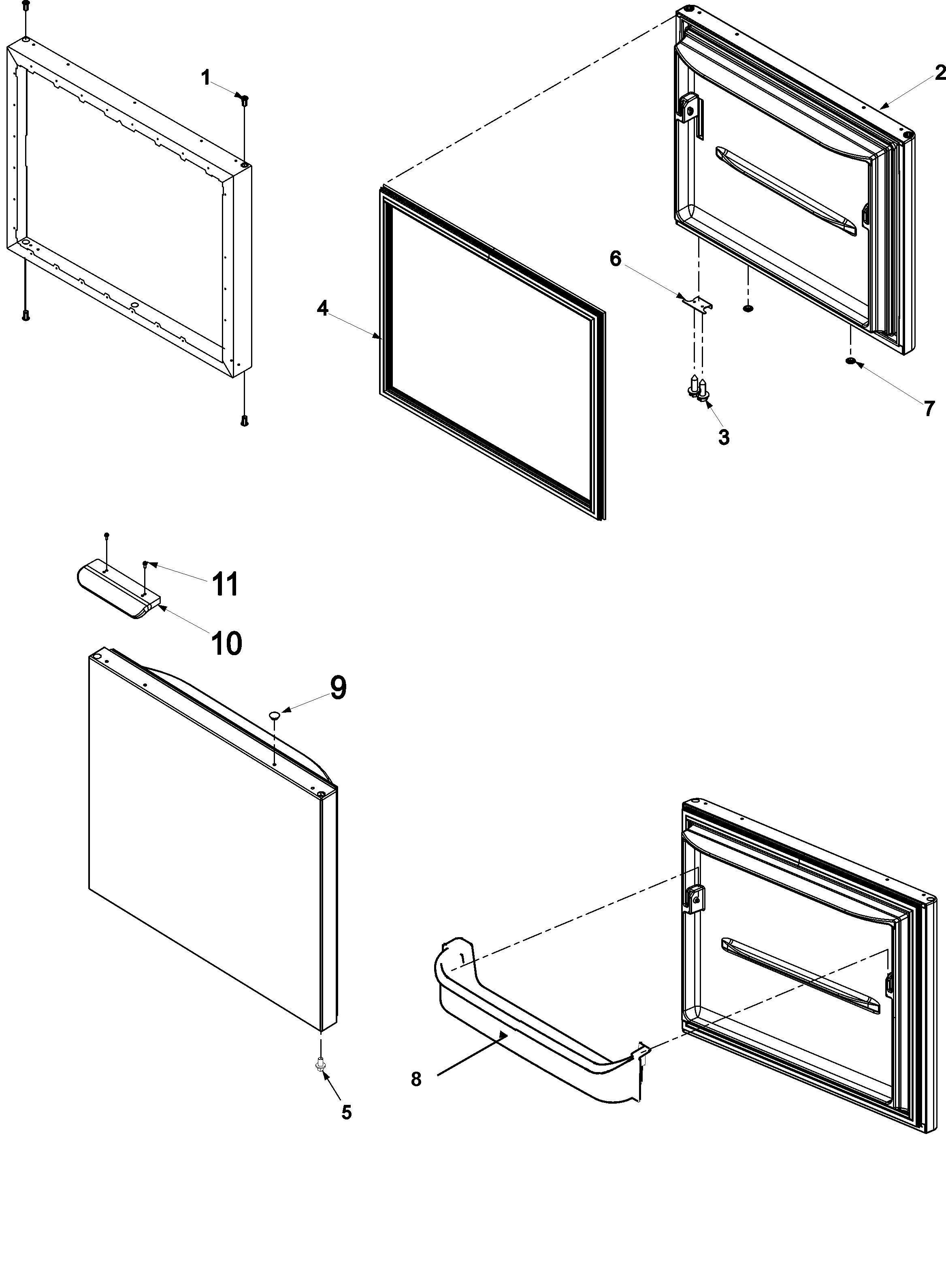 Freezer door