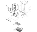 Amana ABB2221FEQ interior cabinet & freezer shelving diagram