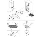 Amana ABB2221FEQ evaporator area & rollers diagram