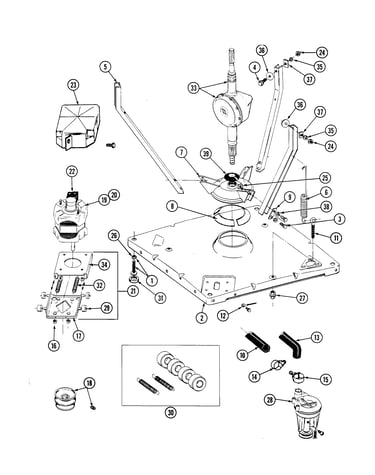 Base, pump, motor & components