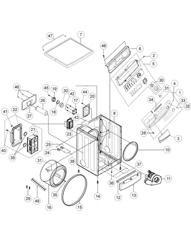 Cabinet - control panel