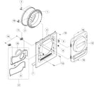Maytag MDE2440AGW cabinet front - duct diagram