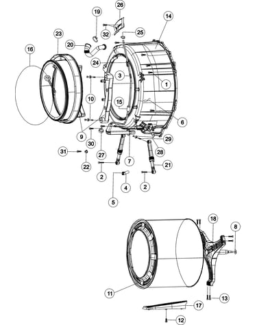 Tub - front