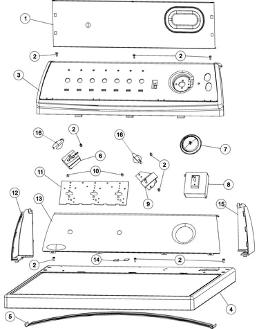 Control panel - top