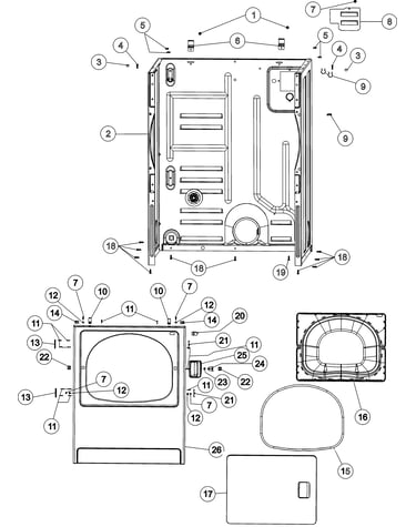 Cabinet & front panel