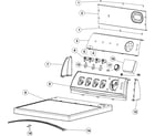 Maytag MDE5806AYK control panel & top diagram