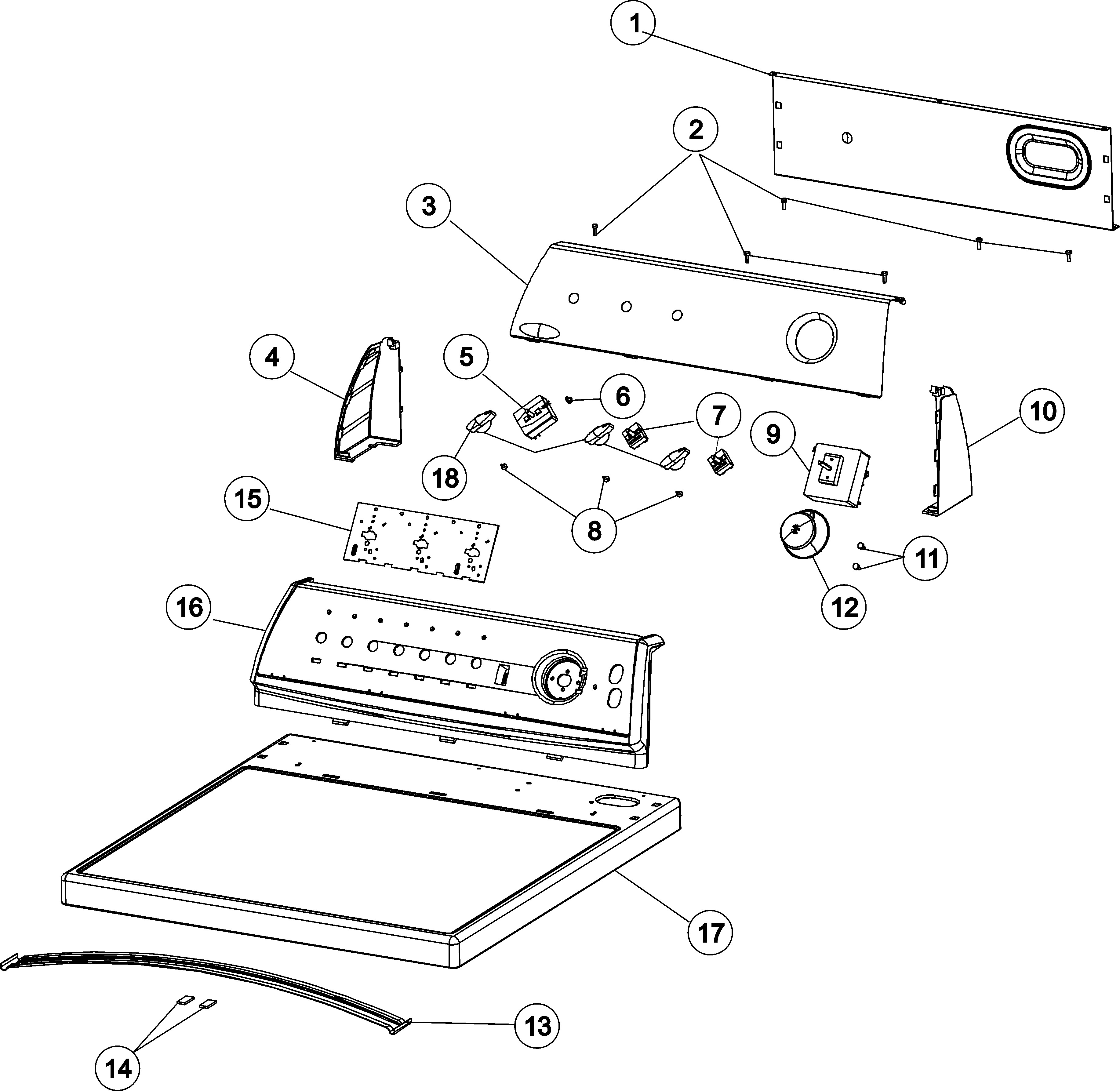 CONTROL PANEL & TOP