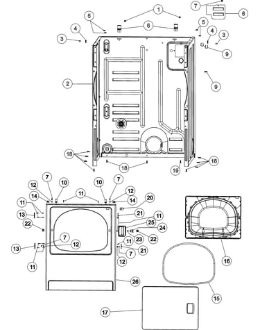 Cabinet & front panel