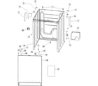 Maytag MAV4757AWW cabinet & front panel diagram