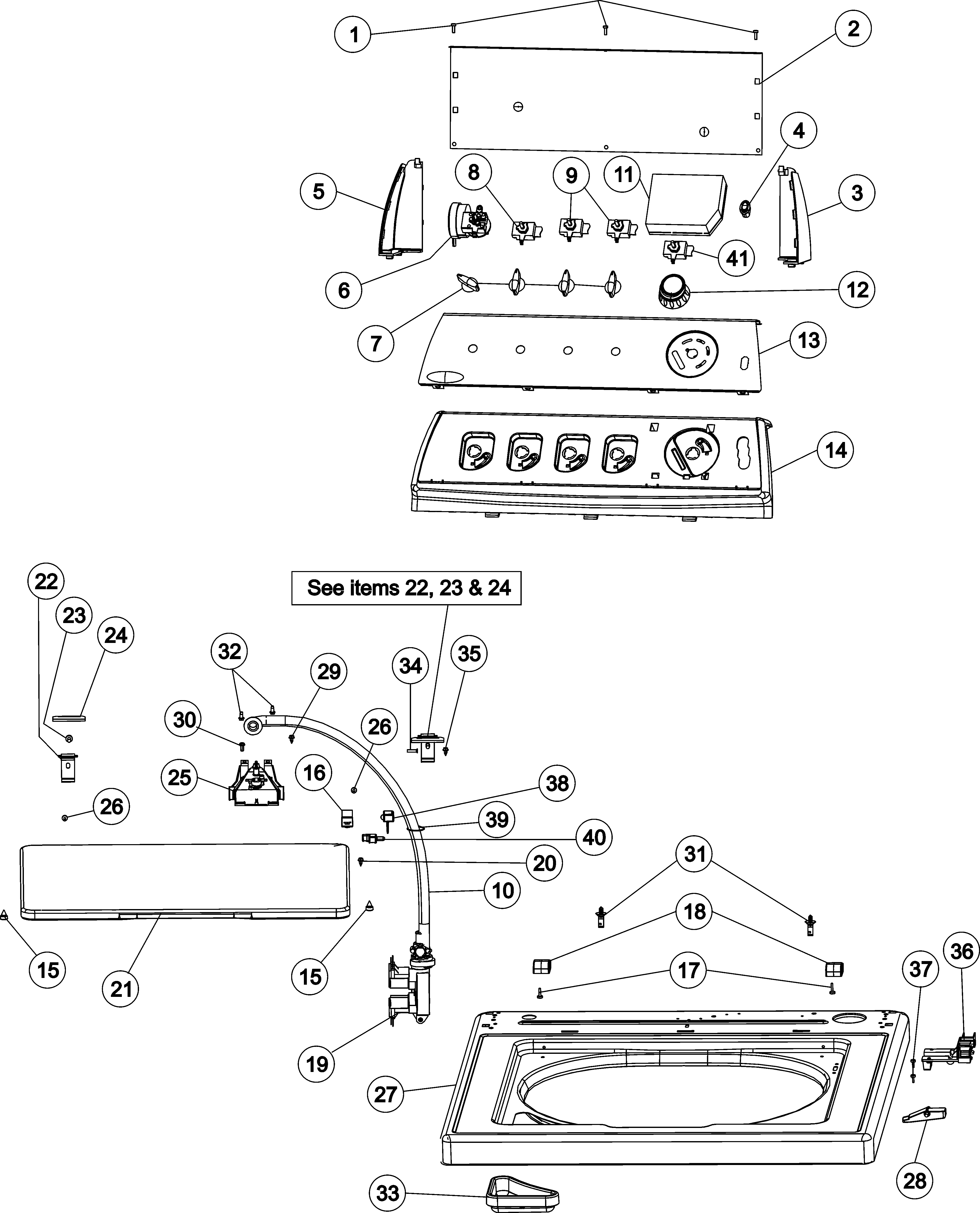 Control panel & top