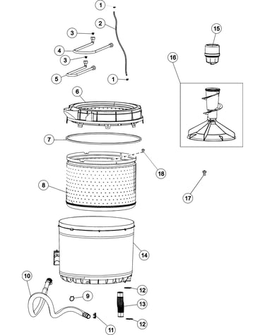 Inner - outer tub