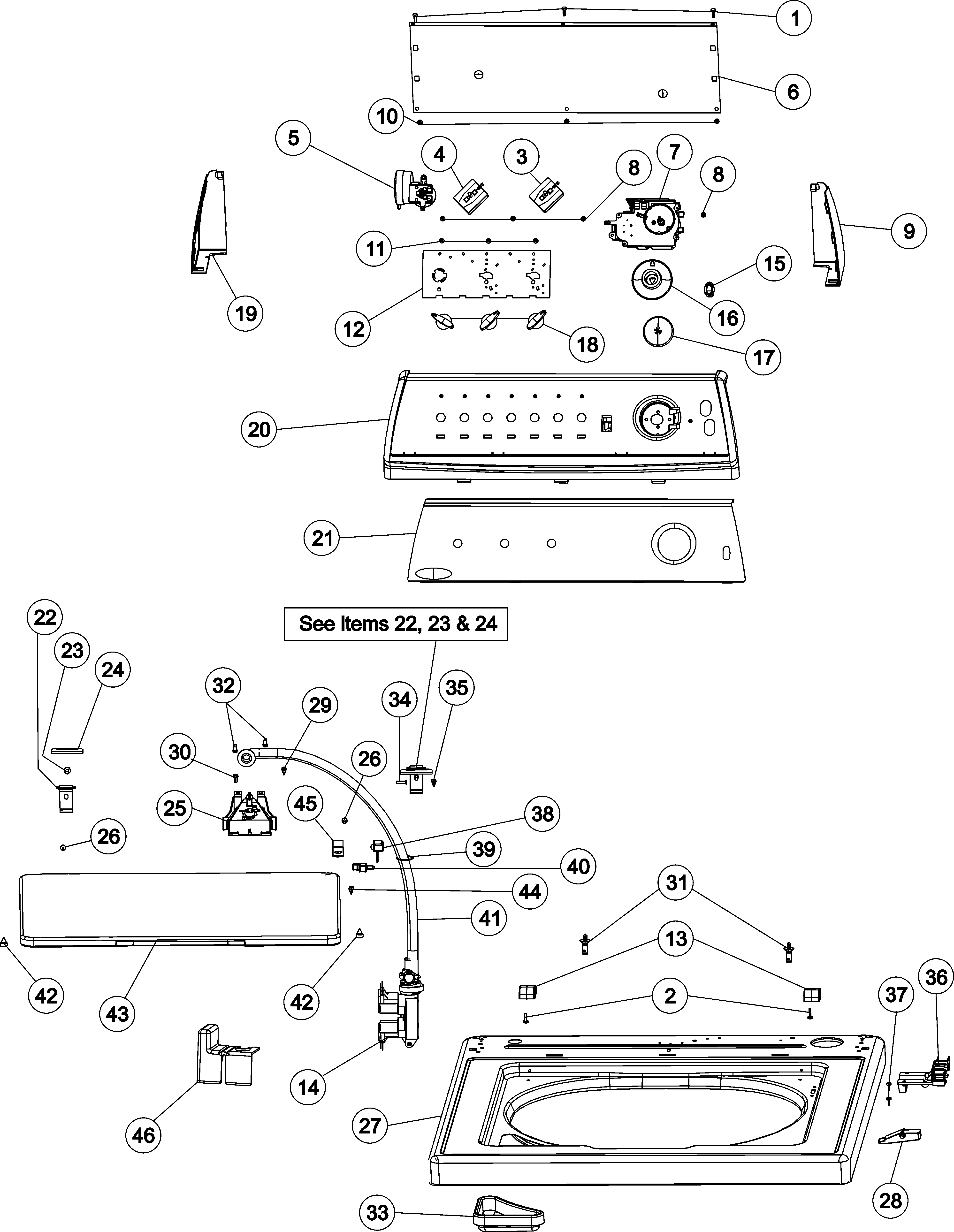 CONTROL PANEL & TOP