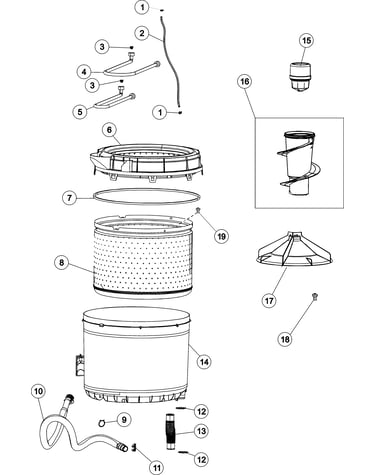 Inner - outer tub
