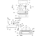 Maytag PAVT915AWW control panel & top diagram