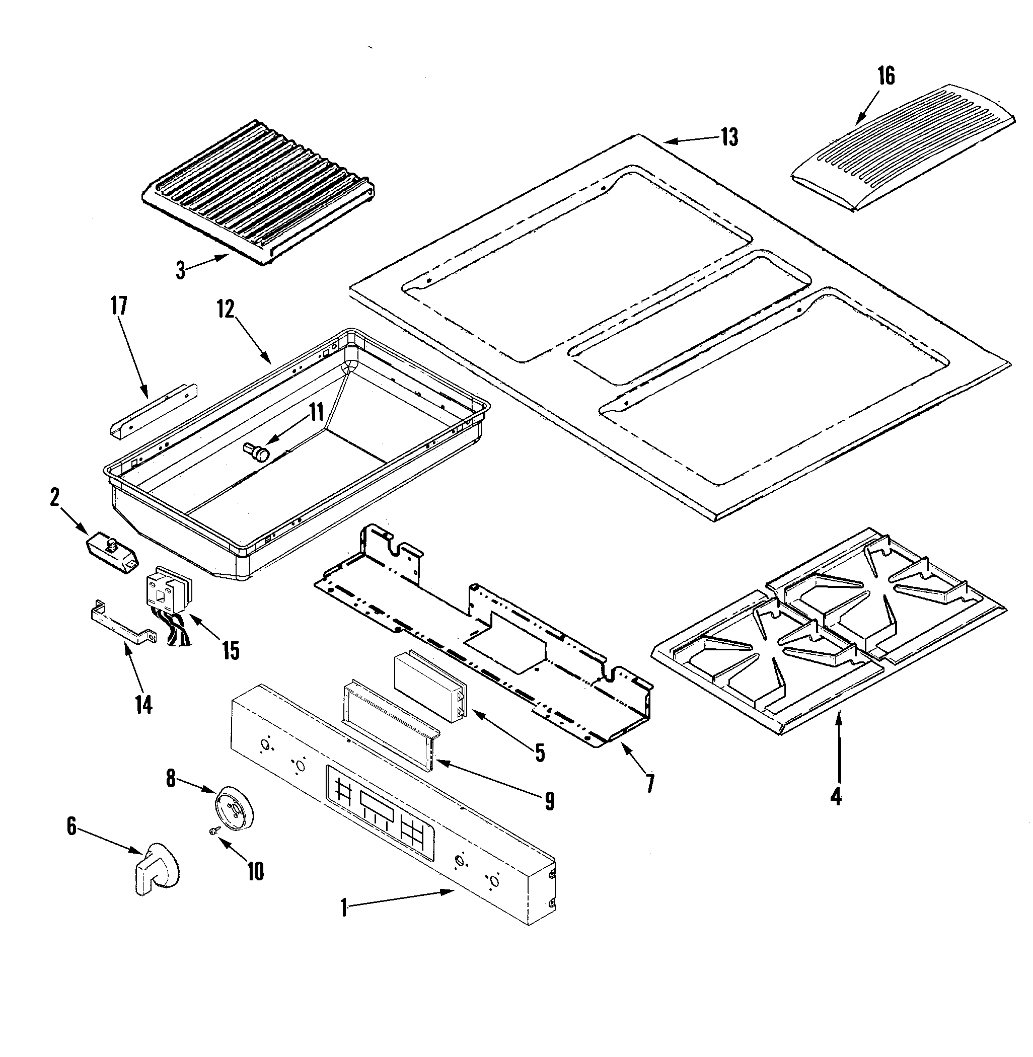 Control panel/top assembly