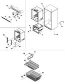 Interior cabinet/frz shelves/toe grille