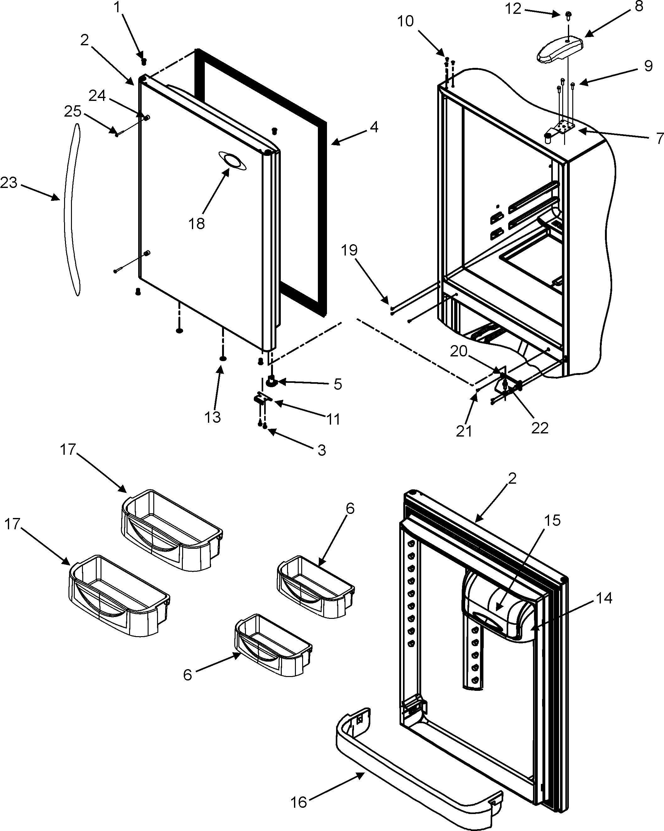 Refrigerator door