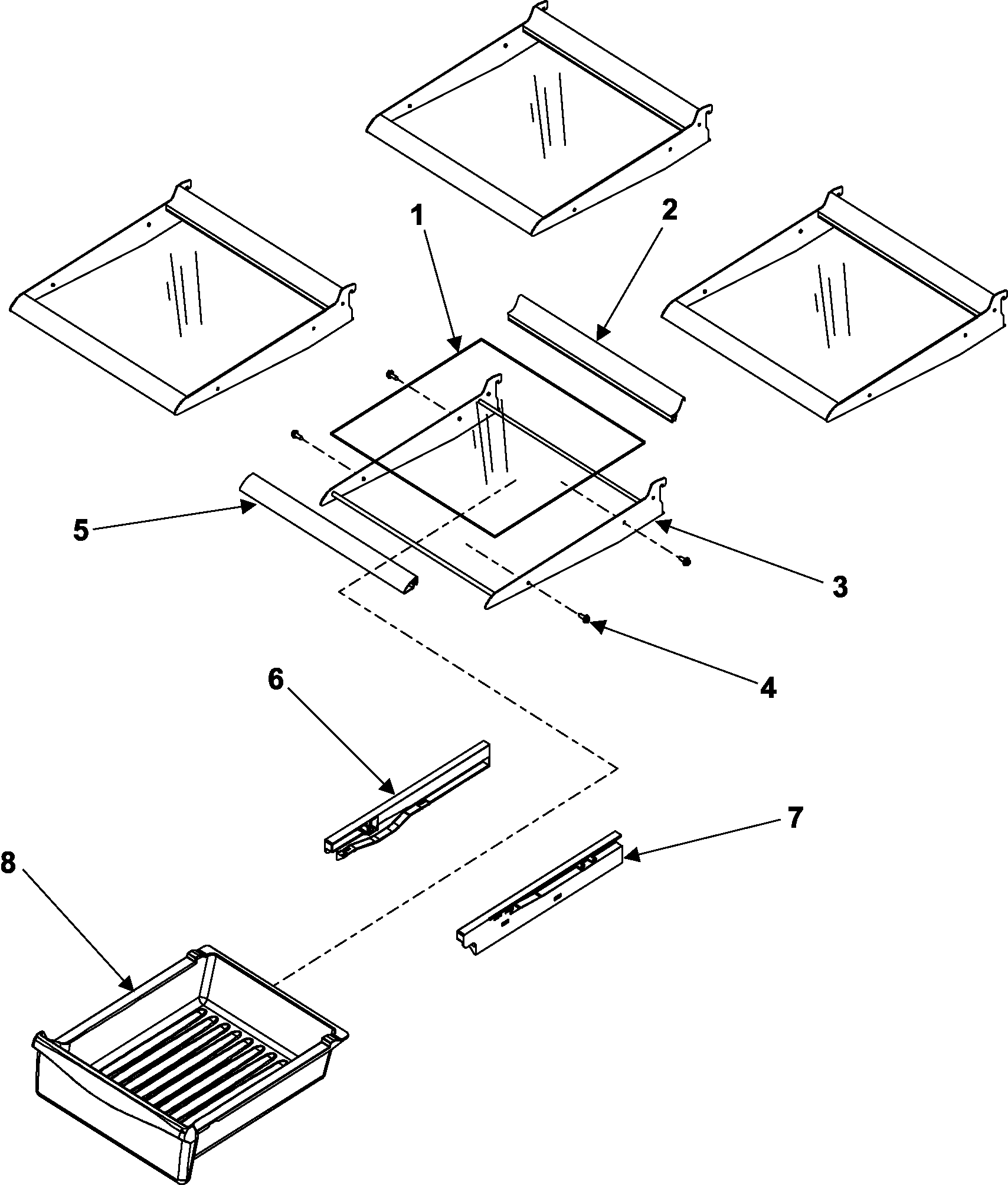 Refrigerator shelves