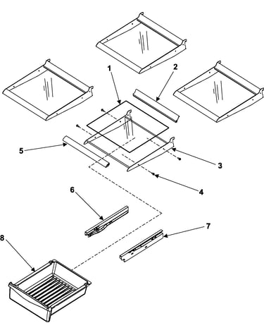 Refrigerator shelves