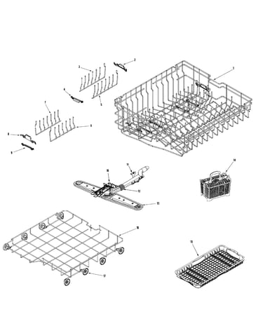 Rack assembly (middle/lwr)